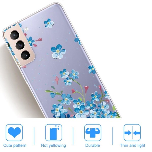 Deco Samsung Galaxy S22 skal - Blå Blommor Blå