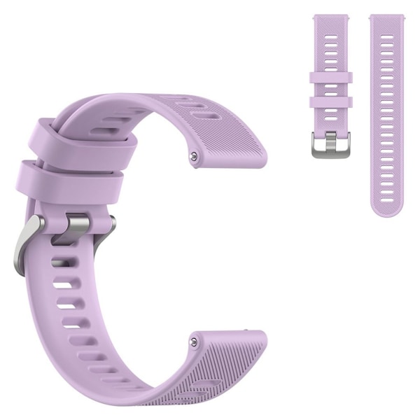 20mm twill-rakenteinen silikoninen kellonhihna Garmin Forerunner 158 / 55 - Vaaleanvioletti Purple