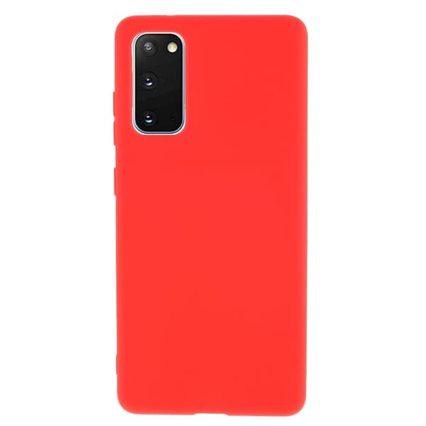 Til Samsung Galaxy S20 FE 4G/5G/S20 Lite/S20 FE 2022 Soft TPU Matte Finish Coating Slim Phone Case - Rød Red