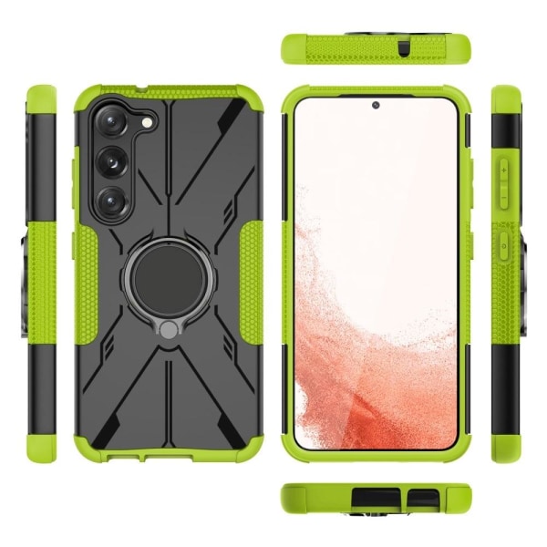Kickstand-skydd med magnetisk platta för Samsung Galaxy S23 - Grön Grön