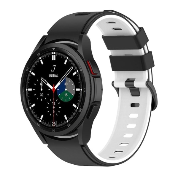 Dual color silicone watch strap for Samsung Galaxy watch - Black Vit