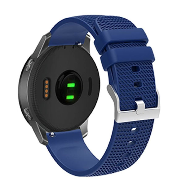 22 mm universal klockarmband i silikon i rutnätsstil - Marinblå Blå