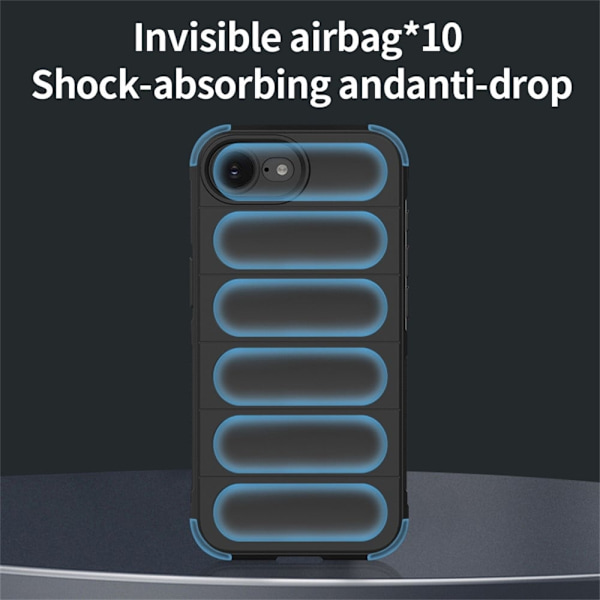 iPhone 16e-etui Anti-Drop Soft Flexible Rugged Phone Back Deksel - Babyblå Blue