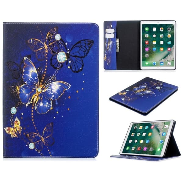 iPad 10.2 (2019) snyggt mönstrat flipfodral i läder - Vacker Fjäril multifärg