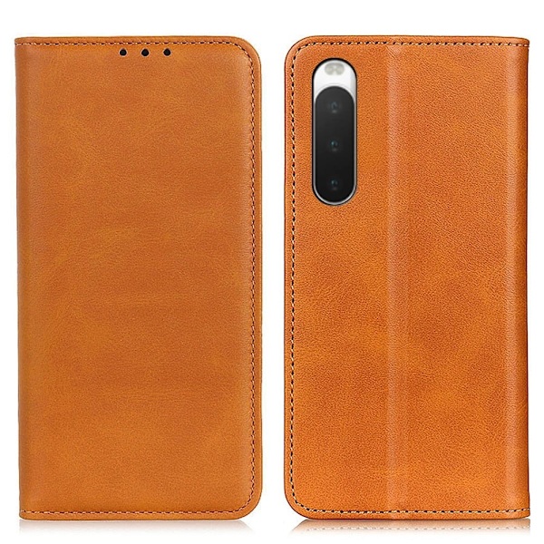 Äkta läder Sony Xperia 10 V fodral - Brun Brun