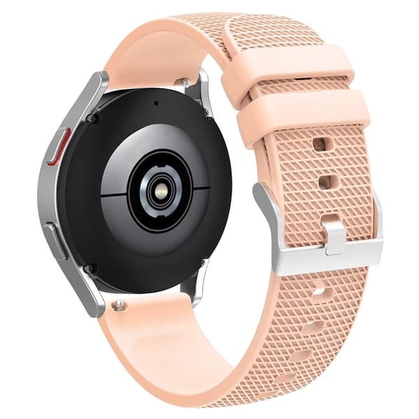 22 mm universal klockarmband i texturerat silikon - Rosa Rosa