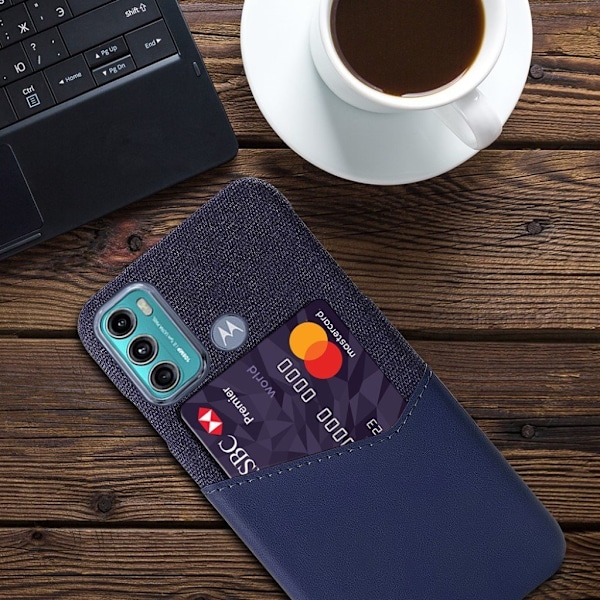 Bofink Motorola Moto G60 Card Deksel - Blå Blue