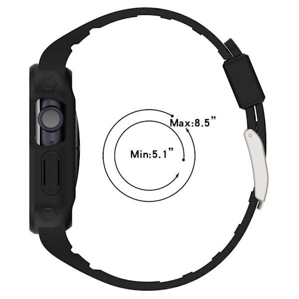 Apple Watch Series 8 (41 mm) integrert rem med deksel - Grå Silver grey