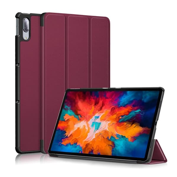 Lenovo Tab P11 Pro tri-fold læderetui - Rødvin Red