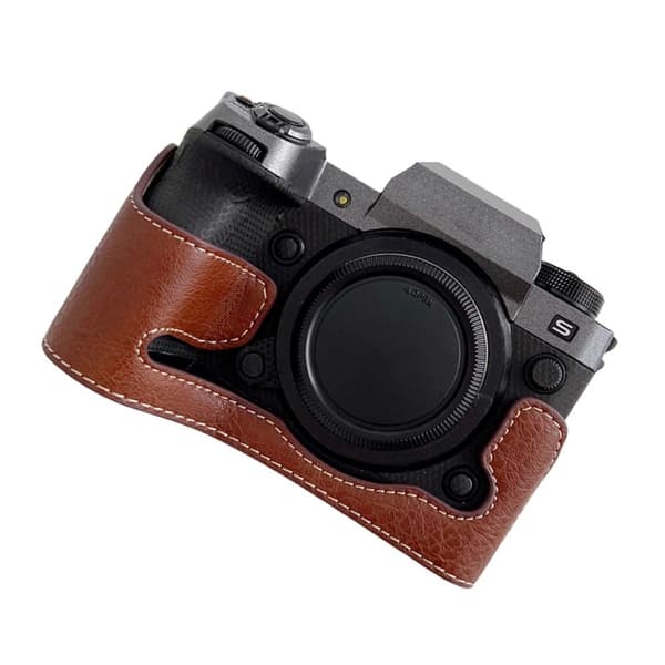 Fujifilm X-H2 læderbetræk til halvkroppen - Kaffe Brown