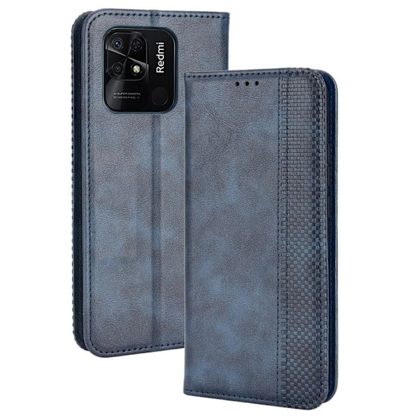 Bofink Vintage Xiaomi Redmi 10C lærveske - Blå Blue