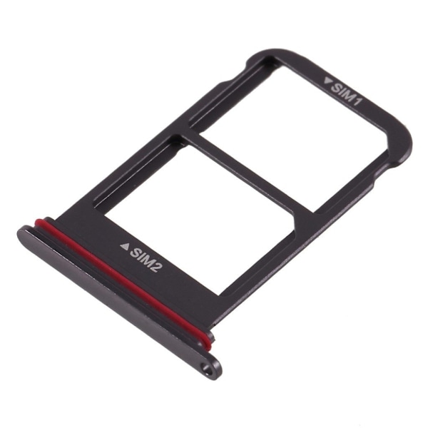 Huawei Mate 10 Pro OEM dual sim micro SD kort tray holder - Sort Black