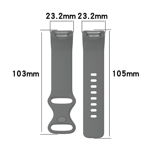 Fitbit Charge 5 silikone-urrem - Rød / Størrelse: S Red