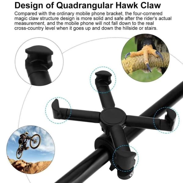 Universal MYB telefonholder til cykelstyr Black