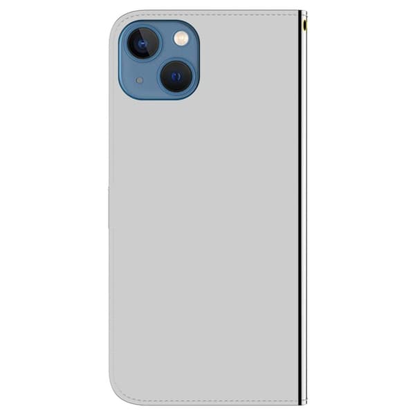 Mirror iPhone 15 Plus Flippetui - Sølv Silver grey