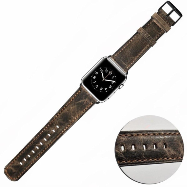 Apple Watch Series 4 40mm ægte læder Urrem - Kaffe Brown