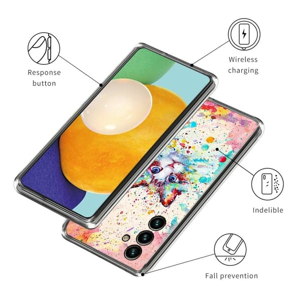 Deco Samsung Galaxy M14 skal - Vattenfärgad Katt multifärg