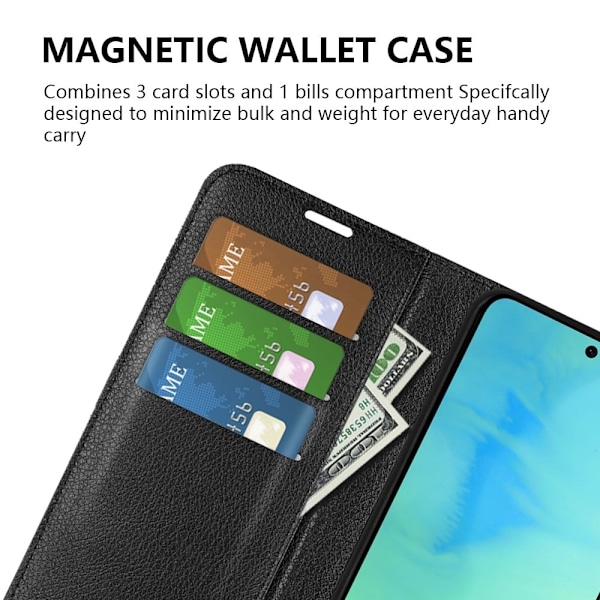 Klassisk Honor X8a Flip Etui - Sort Black