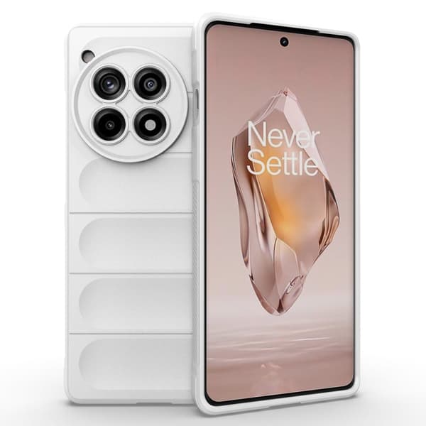 Blødt grebsformet OnePlus 12R / OnePlus Ace 3 cover - Hvid White