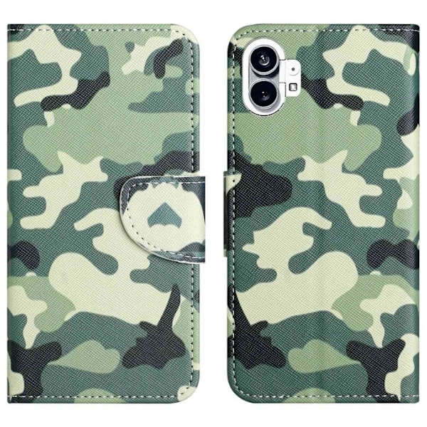 Wonderland Nothing Phone (1) Flip Etui - Camouflage Green