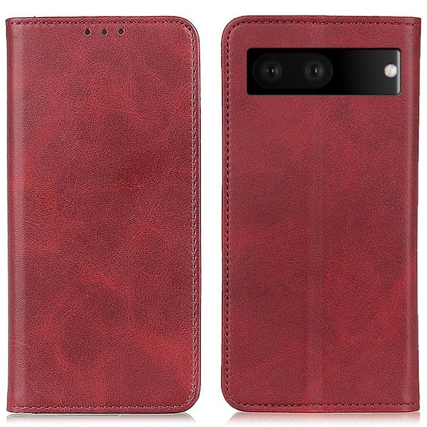 Äkta läder Google Pixel 7 fodral - Röd Röd