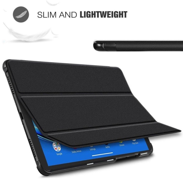 Lenovo Tab M10 FHD Plus cool tri-fold leather case - Black Black
