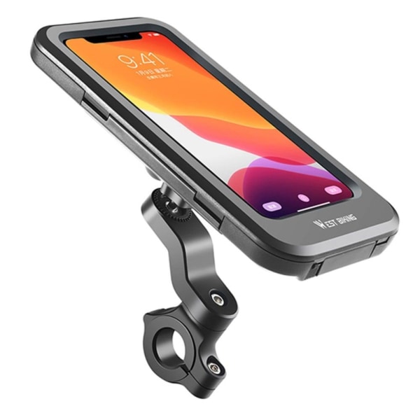WEST BIKING Universal bicycle handlebar phone mount Svart