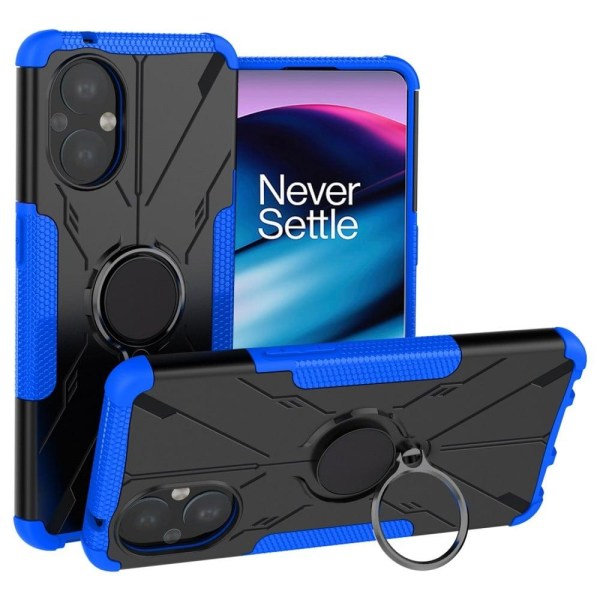 Kickstand-cover med magnetisk plade til OnePlus Nord N20 5G - Blå Blue