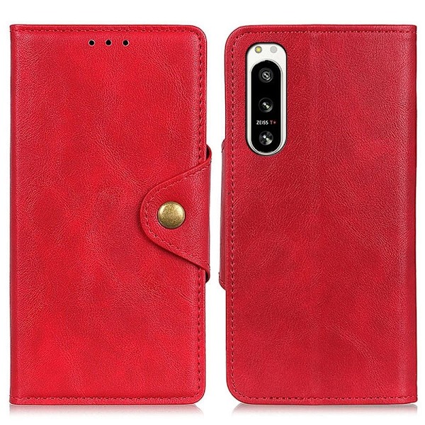 Alpha läder Sony Xperia 5 IV fodral - Röd Röd