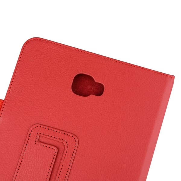 Litchi Grain Smart Leather Case Samsung Galaxy Tab A 10.1 (2016) T580 T585 - Rød Red