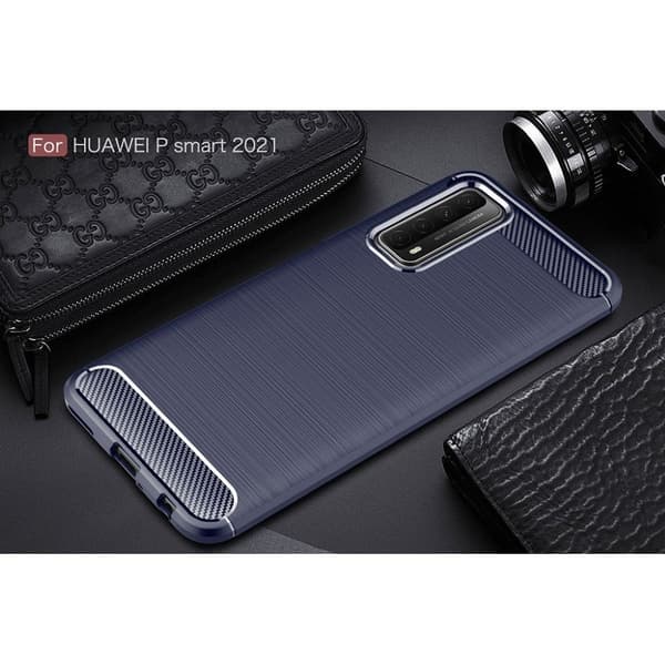 Carbon Flex Etui Huawei Y7A / P Smart 2021 - Blå Blue