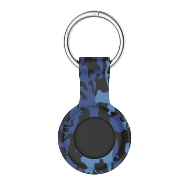 AirTags silicone pattern printing cover with key ring - Camoufla Blue
