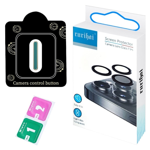 RURIHAI Metal Camera Control Button Sticker iPhone 16 Pro Max / 16 Pro / 16 Plus / 16 Camera Button Cover - Grøn Green