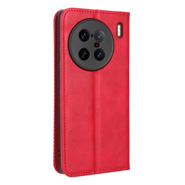 Bofink Vintage Vivo X90 Pro Plus Læder Etui - Rød Red