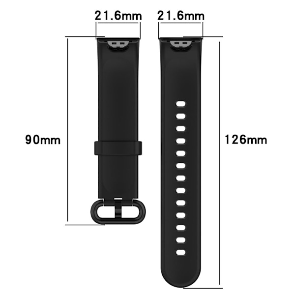 Xiaomi Redmi Watch klockarmband i silikon litchi - Svart Svart