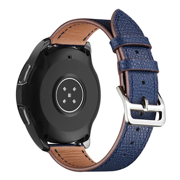 Samsung Galaxy Watch 5 / 5 Pro klockarmband i äkta läder med textur - Mörkblå Blå