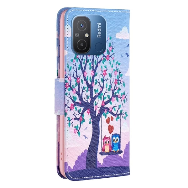 Wonderland Xiaomi Redmi 12C Flip Fodral - Två Ugglor Lila