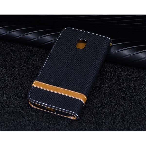 Samsung Galaxy J3 (2017) Ensfarget etui – Svart og gul Black