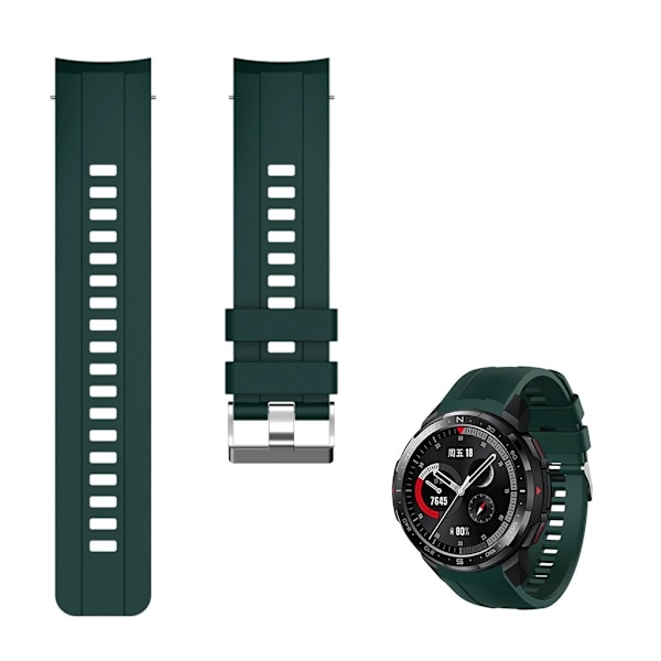 Honor Watch GS Pro silicone watch band - Blackish Green Grön