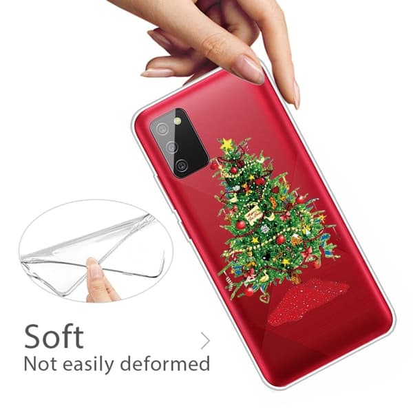 Julfodral till Samsung Galaxy A03s - Julgran Med Presenter Grön