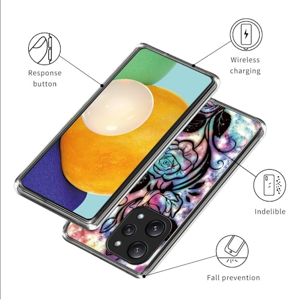Deco Xiaomi Redmi 12 skal - Drömros multifärg