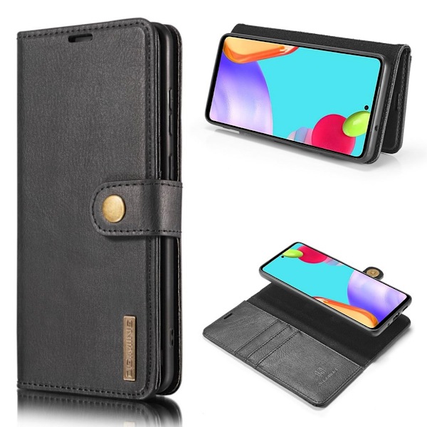 DG.MING Samsung Galaxy A52 5G 2-i-1 etui med pung - Sort Black