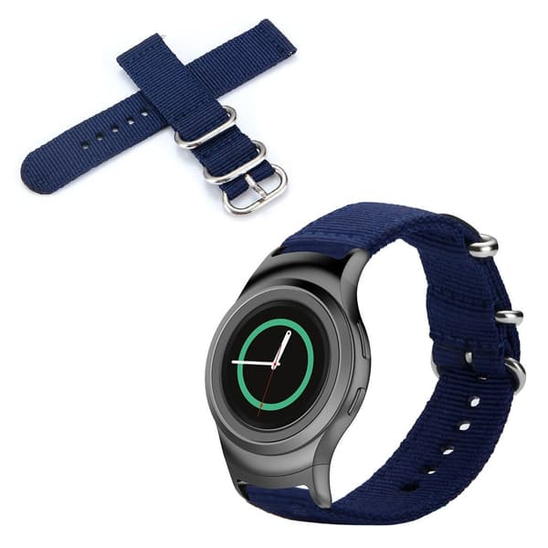 Samsung Gear S2 klockarmband i slitstark nylon - Mörkblå Blå