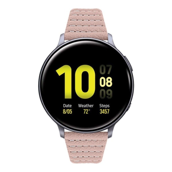 Samsung Galaxy Watch (42mm) lehmännahkainen aidosta nahasta valmistettu ranneke - Pinkki Pink