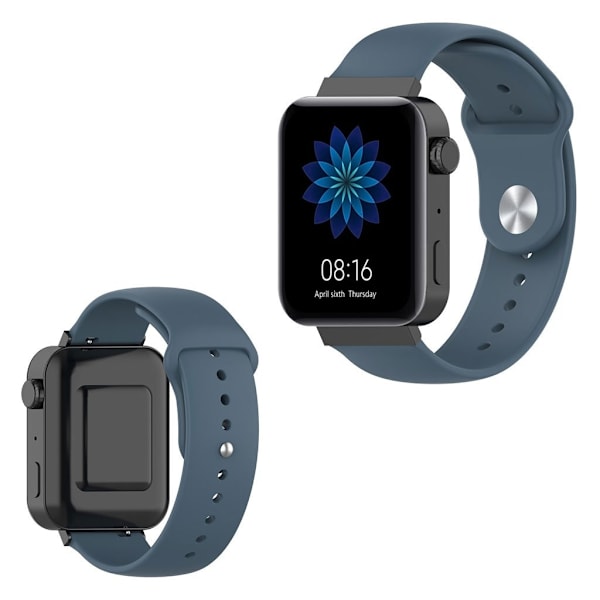 Xiaomi Mi Watch solid farve silikone Urrem - Mørkeblå Blue