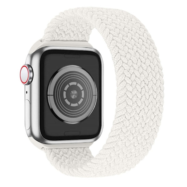 Apple Watch (45 mm) elastiskt klockarmband - Pärlvit / Storlek: S Vit