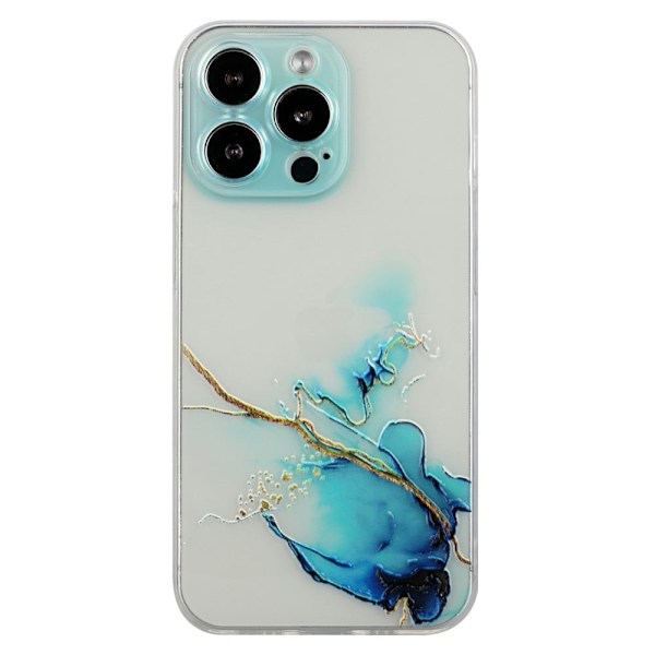 Marble iPhone 15 Pro Max Etui - Blå Blue