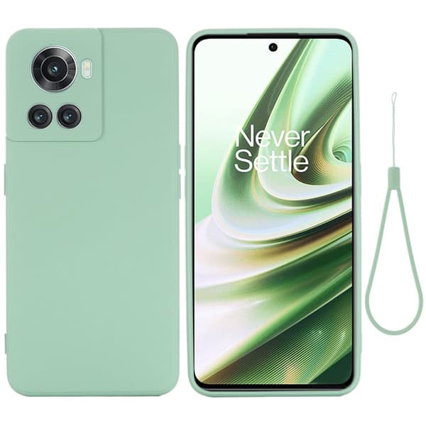Matt flytende silikondeksel for OnePlus 10R / OnePlus Ace - Grønn Green