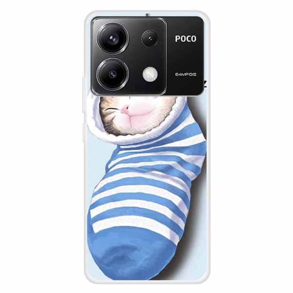 Imagine Xiaomi Redmi Note 13 Pro 5G  / Xiaomi Poco X6 deksel - Sokker Og Katt Blue