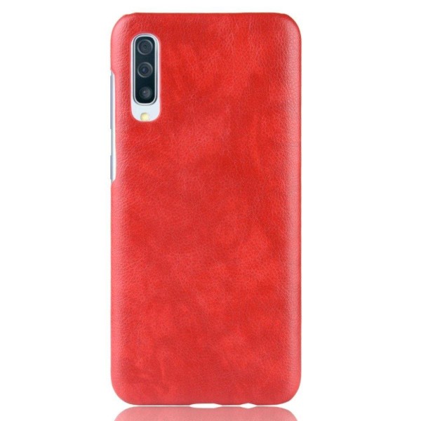 Samsung Galaxy A50 litchi päällystetty kotelo - Punainen Red